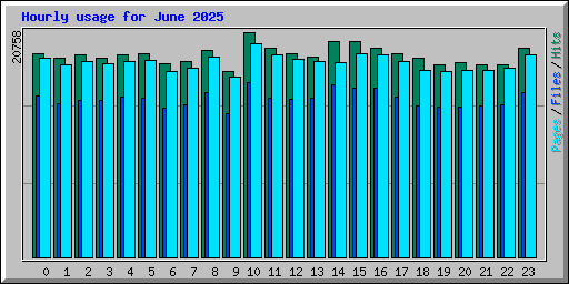 Hourly usage for June 2025